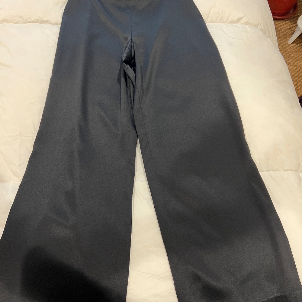 Kay Unger black satin lined pants.